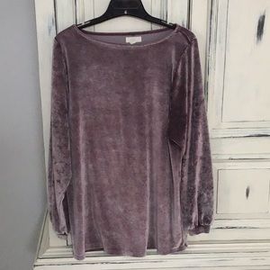 Velour tunic top